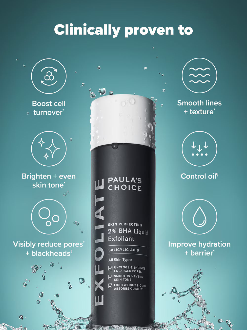 Paulas Choice--SKIN PERFECTING 2% BHA Liquid Salicylic Acid Exfoliant--Facial Ex